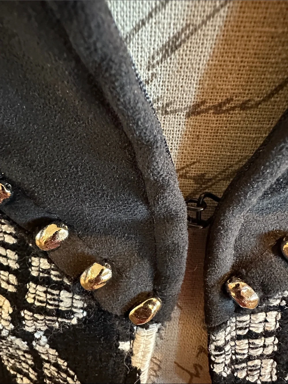 Rate Vintage Duo Designs Handmade Tweed and Faux Suede Jacket
